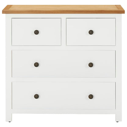 Cassettiera 80x35x75 cm in Legno Massello di Rovere