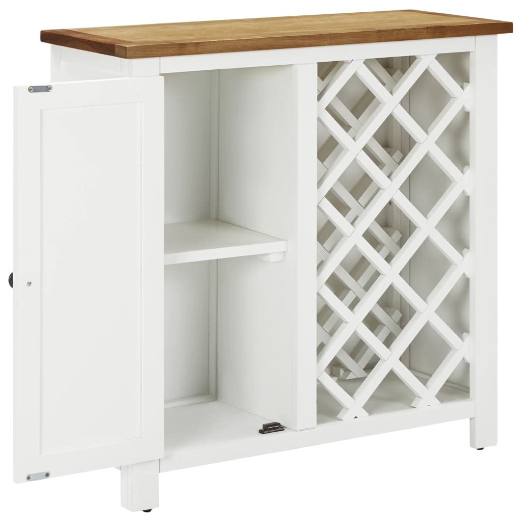 Cantinetta dei Vini 80x32x80 cm Legno Massello di Rovere