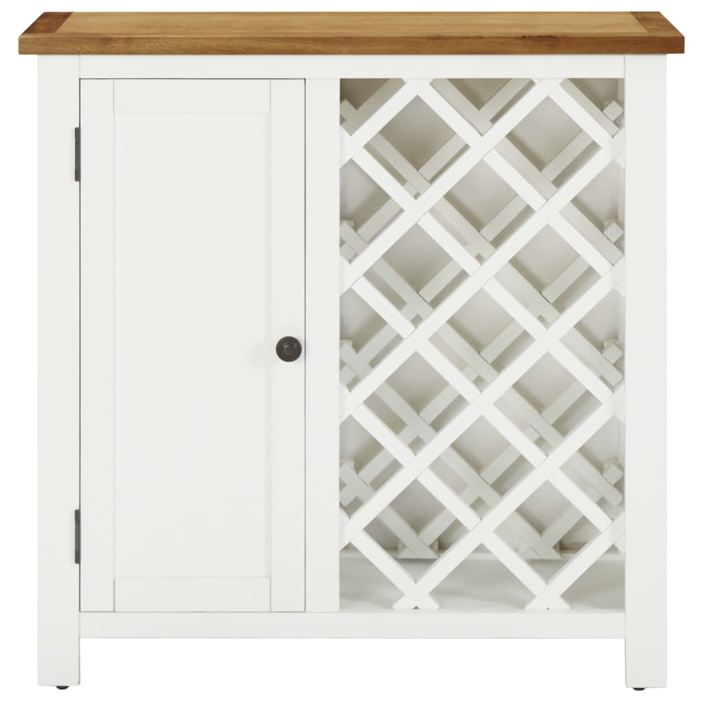 Cantinetta dei Vini 80x32x80 cm Legno Massello di Rovere