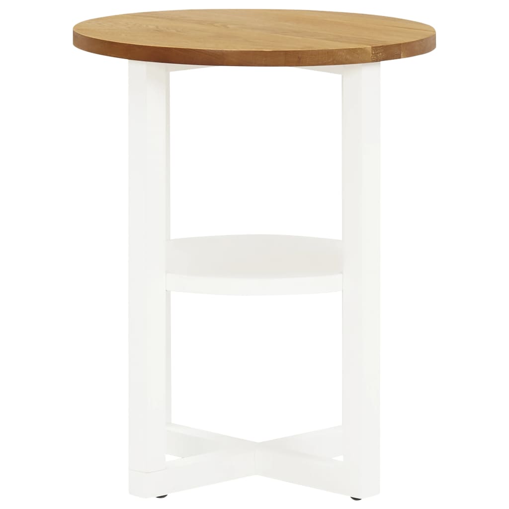 Tavolino per Lampada 40x50 cm in Legno Massello di Rovere