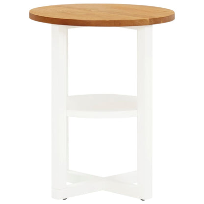 Tavolino per Lampada 40x50 cm in Legno Massello di Rovere