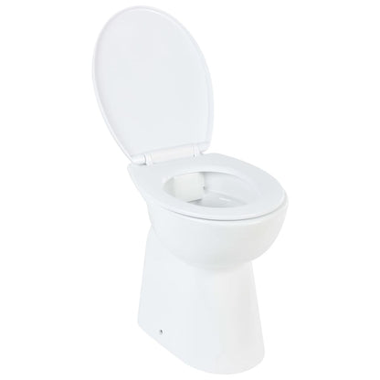 WC Sospeso con Design Senza Bordi 7 cm PiÃƒÂ¹ Alto Ceramica Bianca