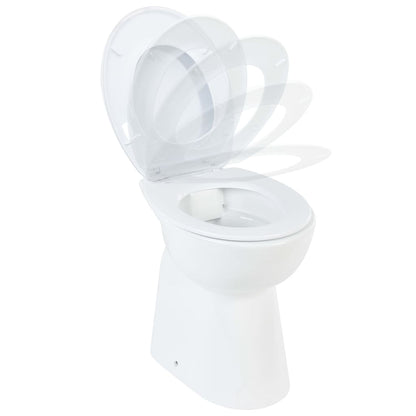 WC Sospeso con Design Senza Bordi 7 cm PiÃƒÂ¹ Alto Ceramica Bianca
