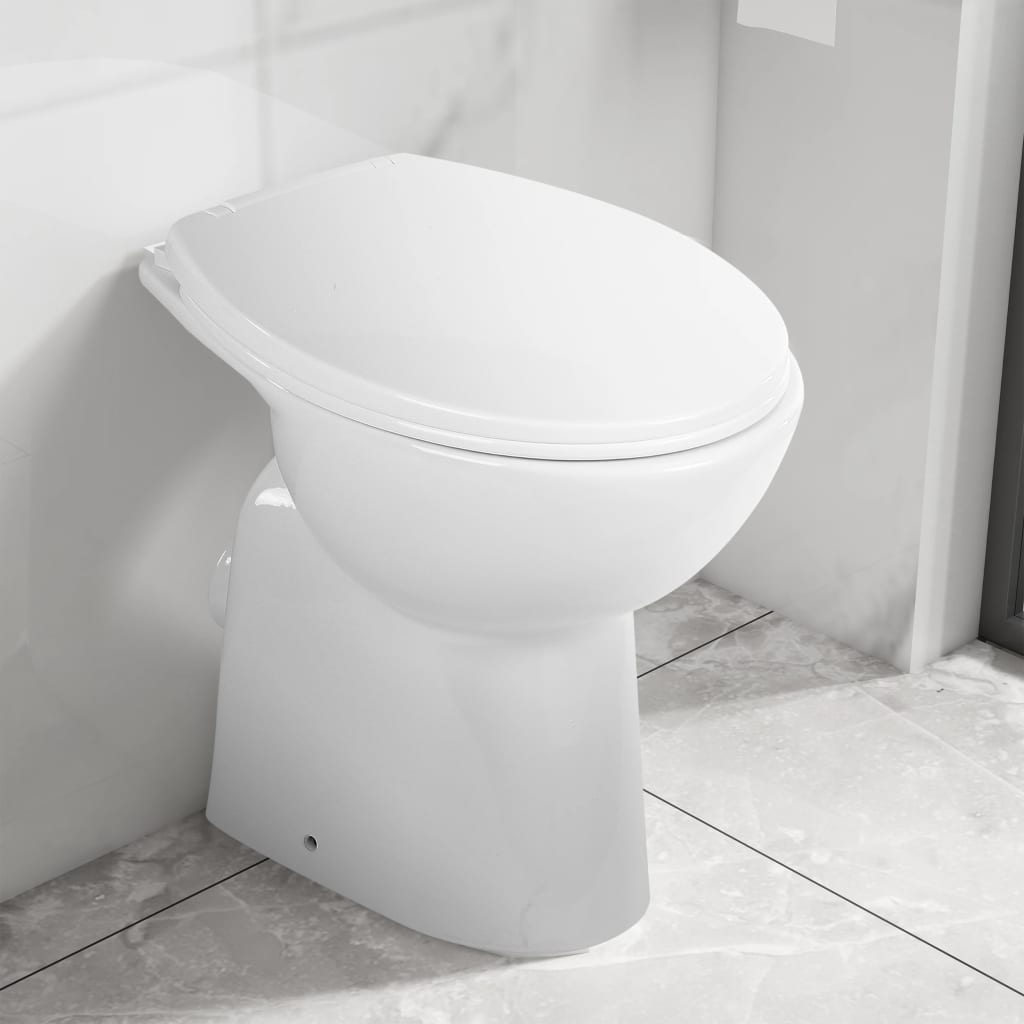 WC Sospeso con Design Senza Bordi 7 cm PiÃƒÂ¹ Alto Ceramica Bianca