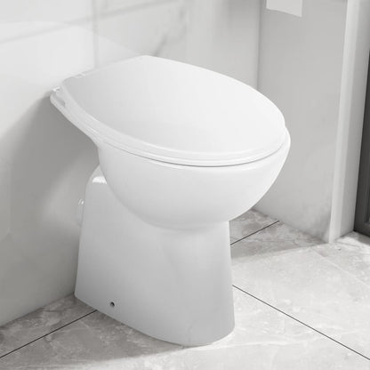 WC Sospeso con Design Senza Bordi 7 cm PiÃƒÂ¹ Alto Ceramica Bianca