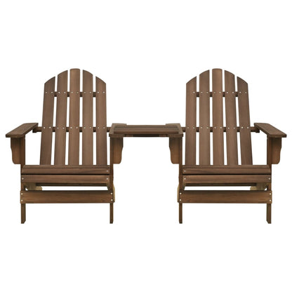 Sedie da Giardino Adirondack con Tavolino Legno Abete Marrone