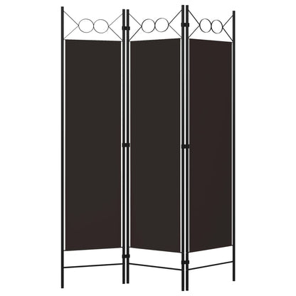 Paravento a 3 Pannelli Marrone 120x180 cm