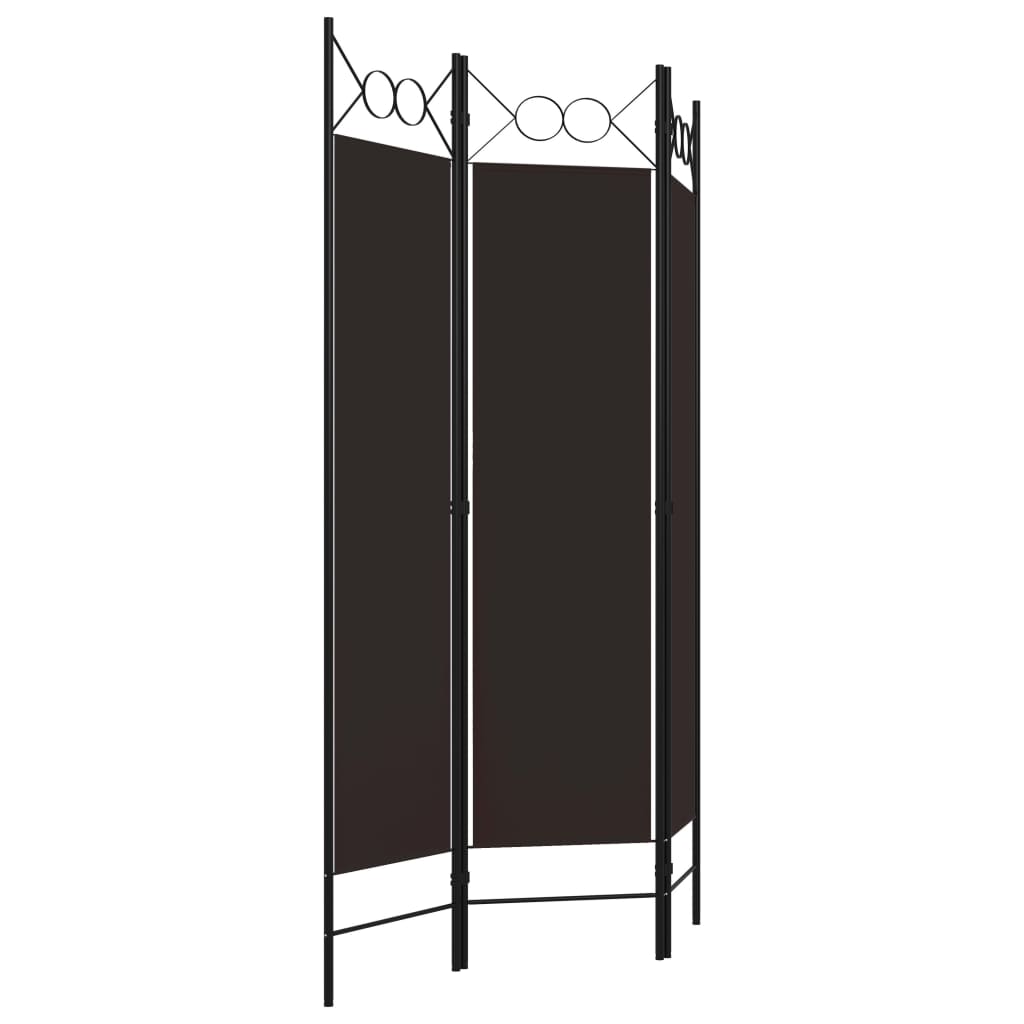 Paravento a 3 Pannelli Marrone 120x180 cm