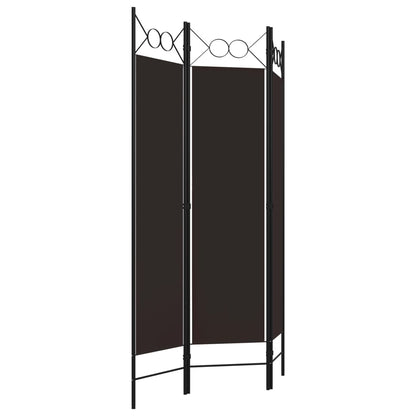 Paravento a 3 Pannelli Marrone 120x180 cm