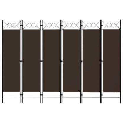Paravento a 6 Pannelli Marrone 240x180 cm