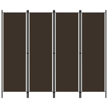 Paravento a 4 Pannelli Marrone 200x180 cm