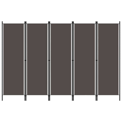 Paravento a 5 Pannelli Antracite 250x180 cm