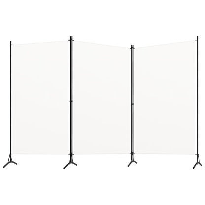 Divisorio a 3 Pannelli Bianco 260x180 cm in Tessuto