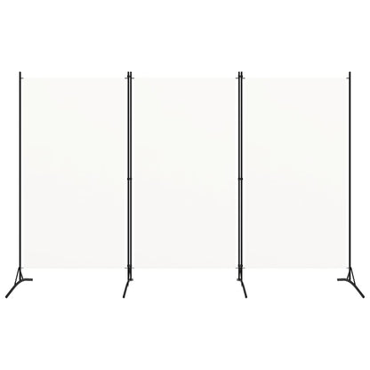 Divisorio a 3 Pannelli Bianco 260x180 cm in Tessuto