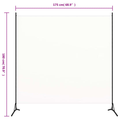 Paravento Bianco 175x180 cm in Tessuto