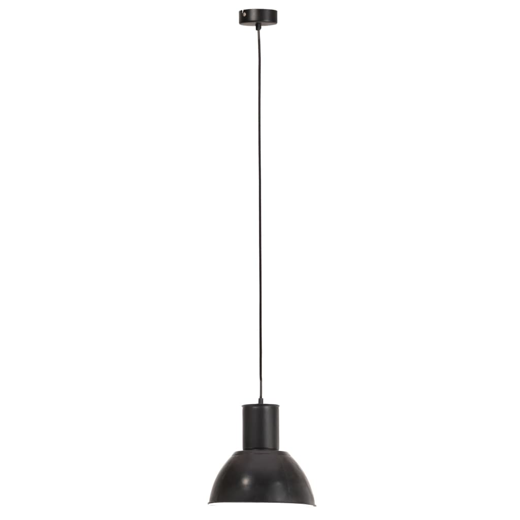 Lampada a Sospensione 25 W Nera Rotonda 28,5 cm E27