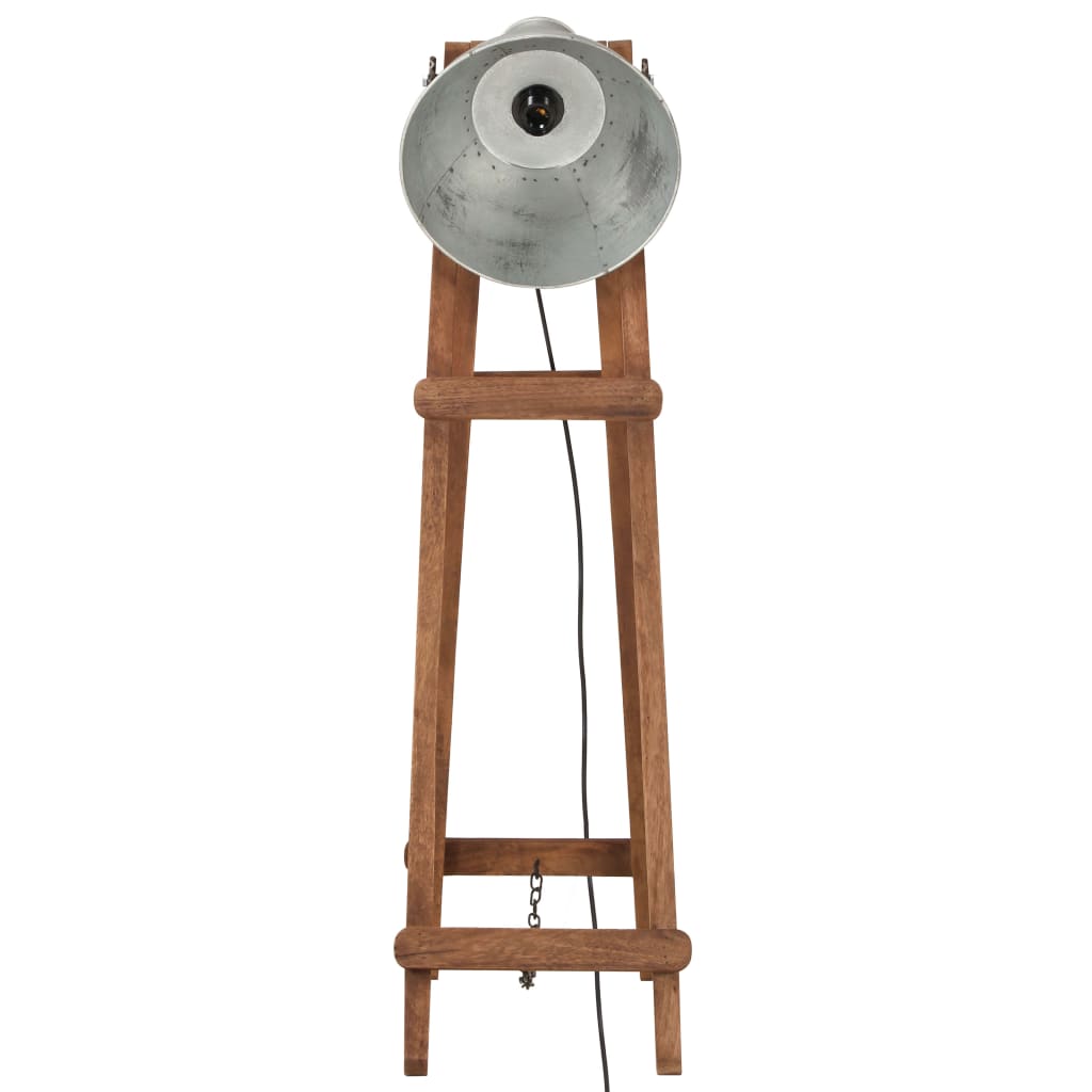 Lampade da Pavimento 3 pz Argento E27 in Massello di Mango