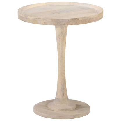 Tavolino di Servizio Ã˜60x75 cm in Legno Massello di Mango