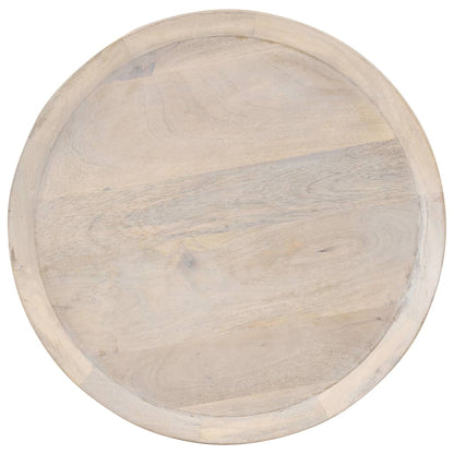 Tavolino di Servizio Ã˜60x75 cm in Legno Massello di Mango