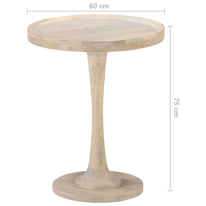Tavolino di Servizio Ã˜60x75 cm in Legno Massello di Mango