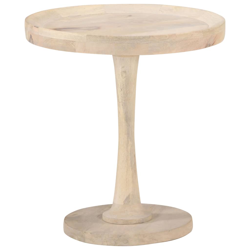 Tavolino di Servizio Ã˜50x55 cm in Legno Massello di Mango