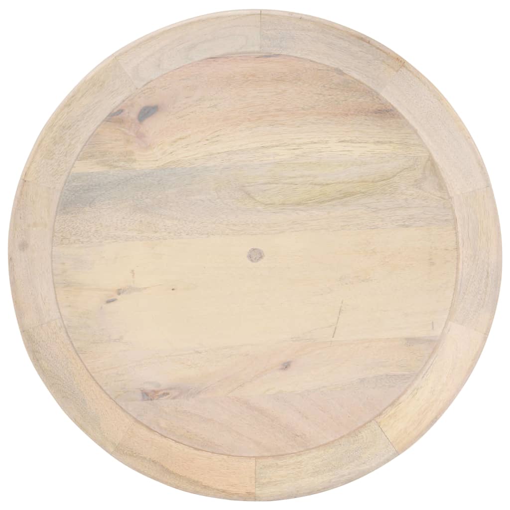 Tavolino di Servizio Ã˜50x55 cm in Legno Massello di Mango