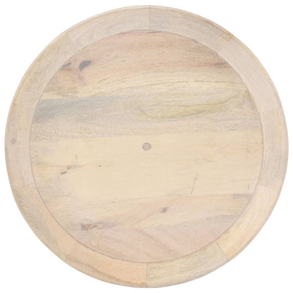Tavolino di Servizio Ã˜50x55 cm in Legno Massello di Mango