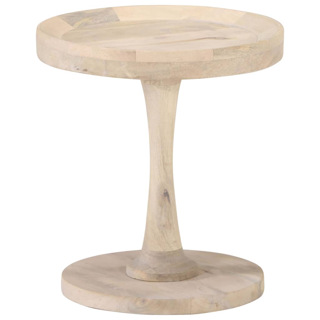 Tavolino di Servizio Ã˜40x45 cm in Legno Massello di Mango