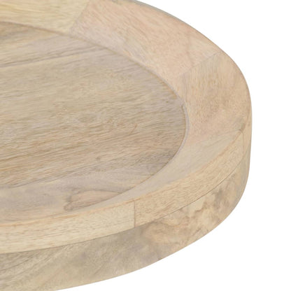 Tavolino di Servizio Ã˜40x45 cm in Legno Massello di Mango