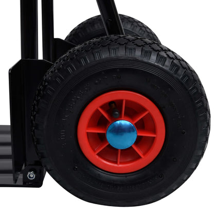 Carrello a Mano Telescopico 200 kg Nero e Rosso