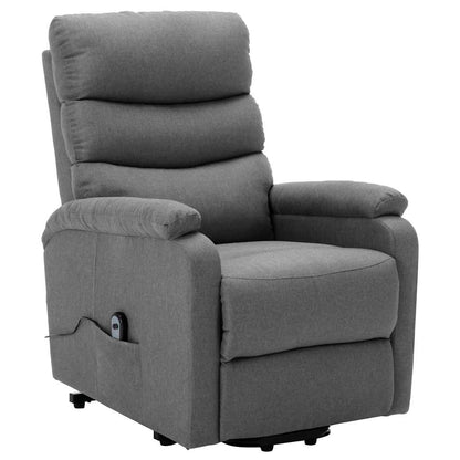 Poltrona Alzapersona Grigio Chiaro Tessuto