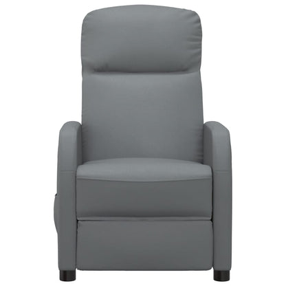 Poltrona Reclinabile Grigio Antracite in Similpelle