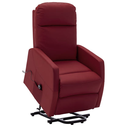 Poltrona Alzapersona Rosso Vino in Similpelle