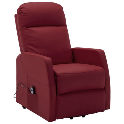 Poltrona Alzapersona Rosso Vino in Similpelle
