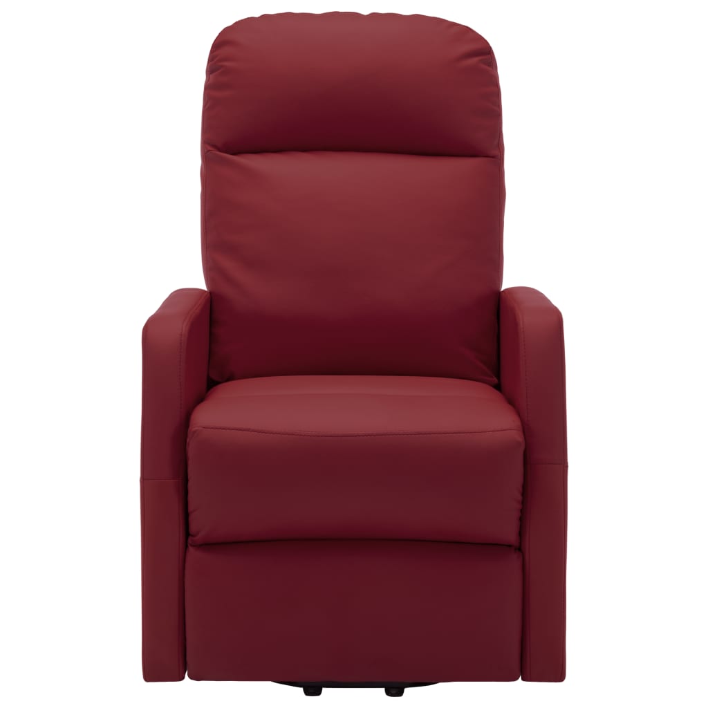 Poltrona Alzapersona Rosso Vino in Similpelle