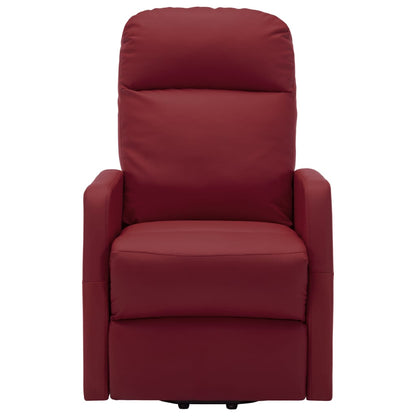 Poltrona Alzapersona Rosso Vino in Similpelle