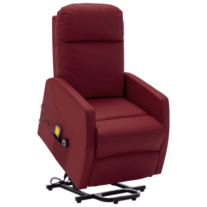 Poltrona Alzapersona Rosso Vino Similpelle