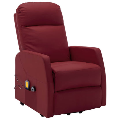 Poltrona Alzapersona Rosso Vino Similpelle