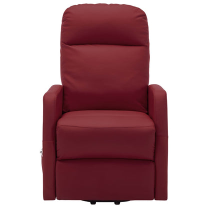 Poltrona Alzapersona Rosso Vino Similpelle