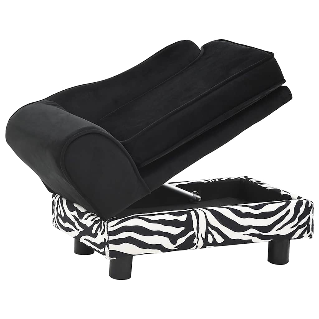 Divano per Cani Nero 57x34x36 cm in Peluche