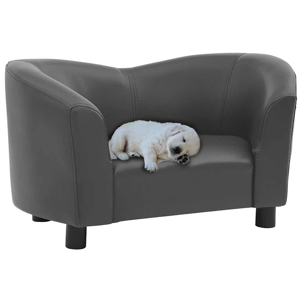 Divano per Cani Grigio 67x41x39 cm in Similpelle
