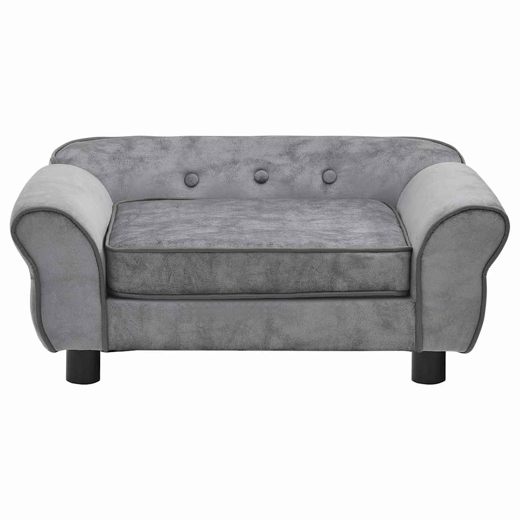 Divano per Cani Grigio 72x45x30 cm in Peluche