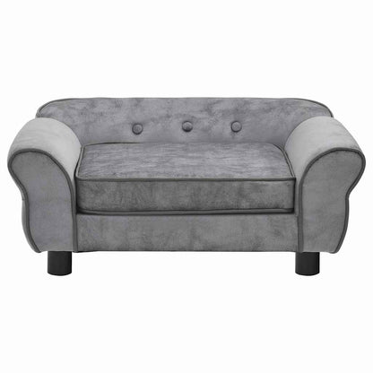 Divano per Cani Grigio 72x45x30 cm in Peluche