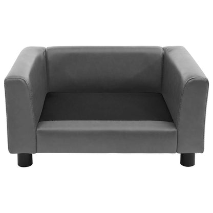 Divano per Cani Grigio 60x43x30 cm in Peluche e Similpelle