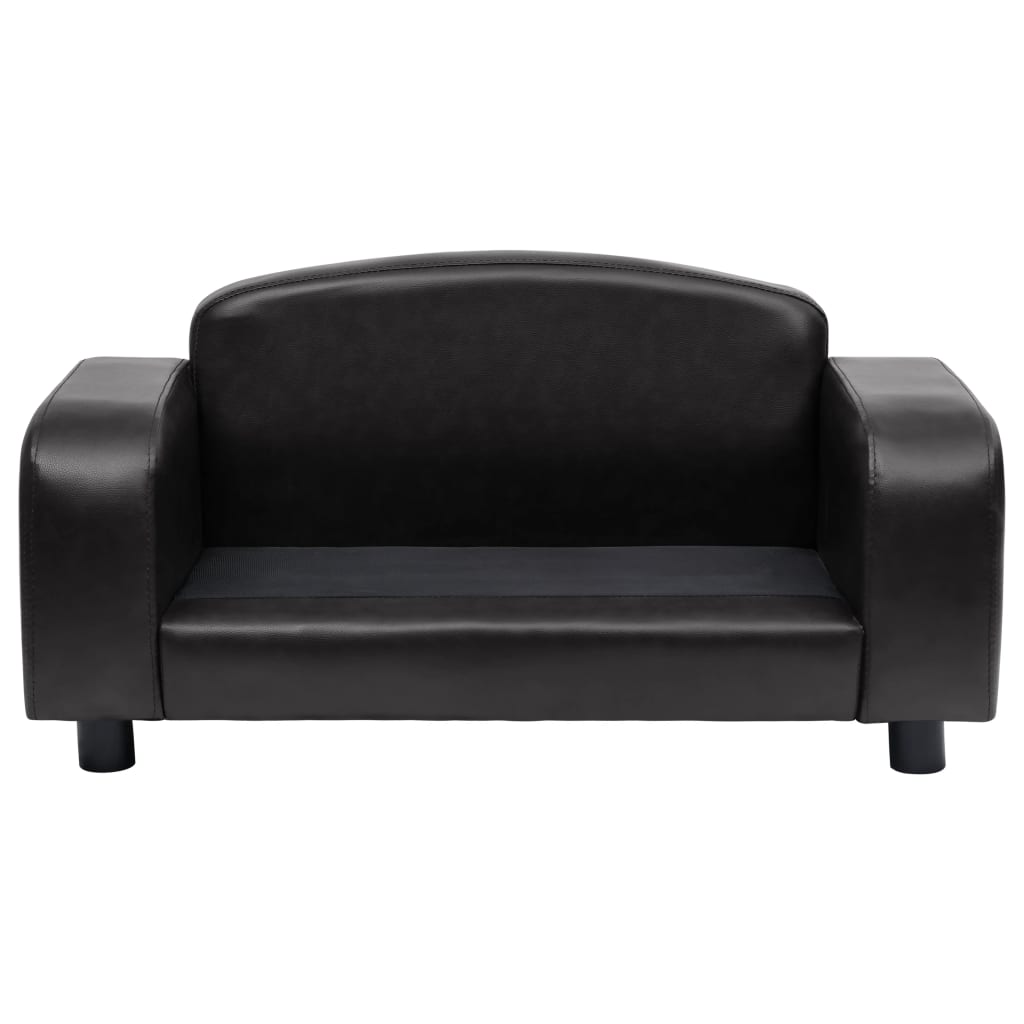 Divano per Cani Nero 80x50x40 cm in Similpelle