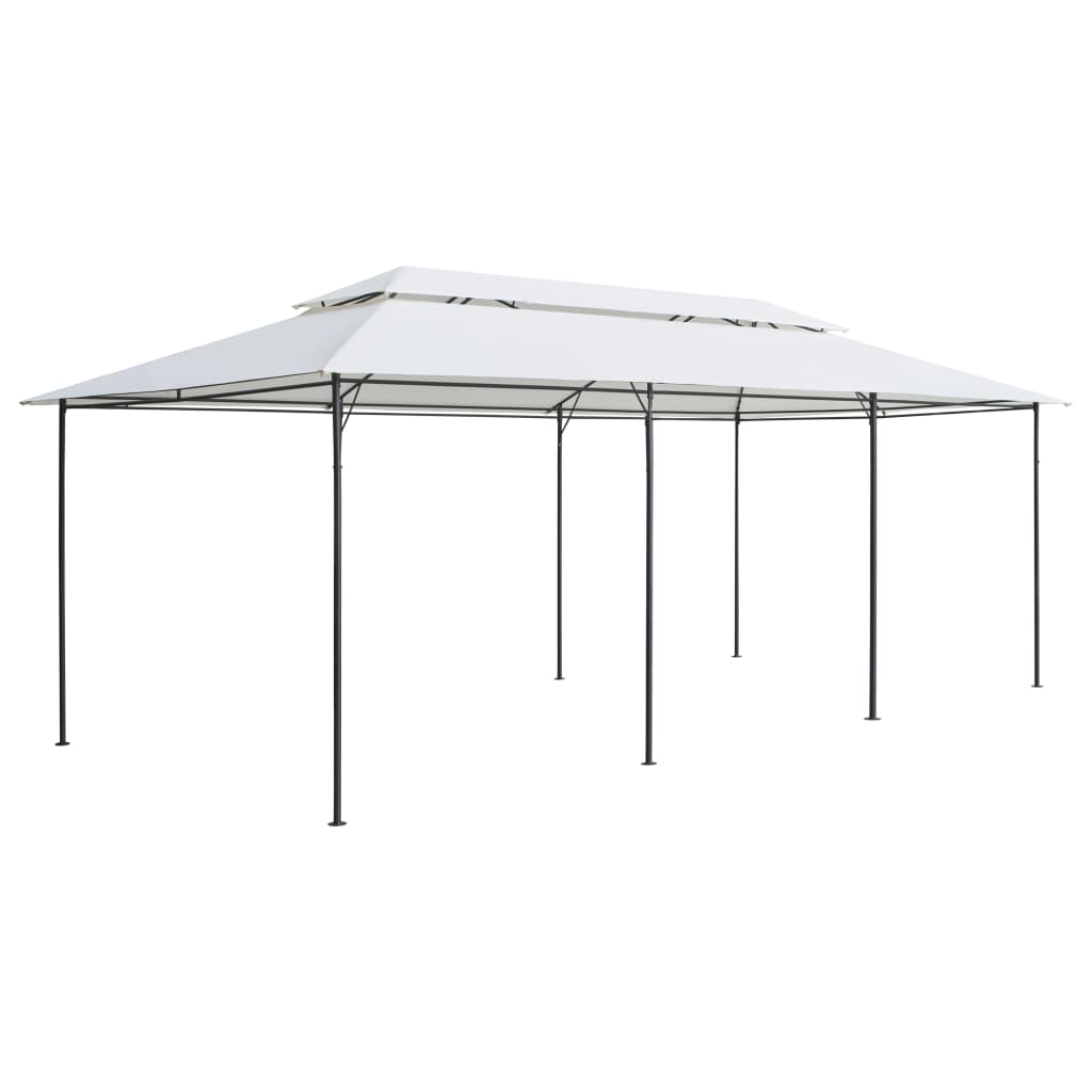 Gazebo 600x298x270 cm Bianco 180g/mÂ²