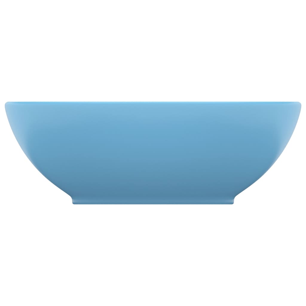 Lavandino Lusso Ovale Azzurro Opaco 40x33 cm in Ceramica