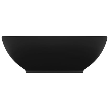 Lavandino Lusso Ovale Nero Opaco 40x33 cm in Ceramica