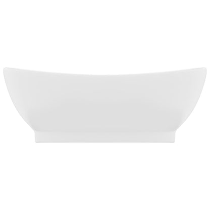 Lavandino con Troppopieno Ovale Bianco Opaco 58,5x39cm Ceramica