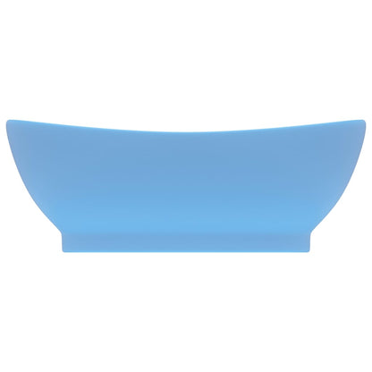 Lavabo con Troppopieno Ovale Azzurro Opaco 58,5x39 cm Ceramica